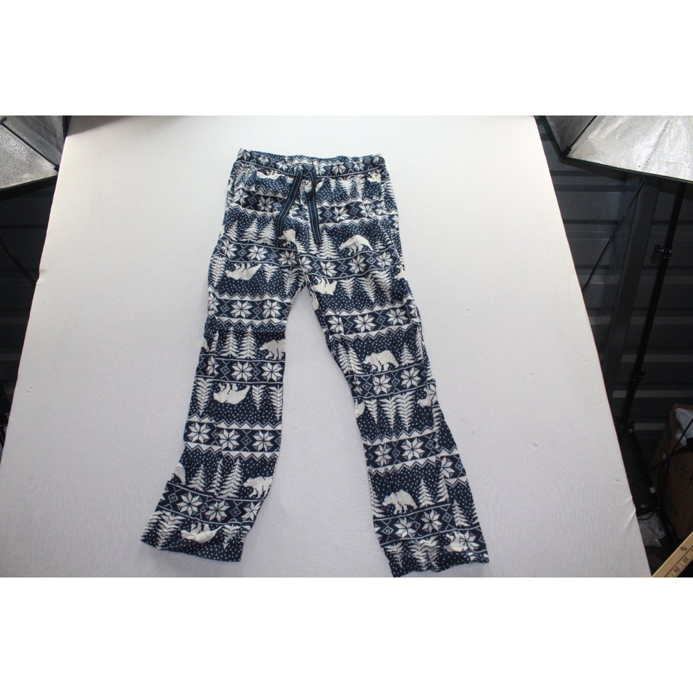 Unbranded Pajama Pants Womens XL Navy Blue Good Nordic Bear Tree Pattern